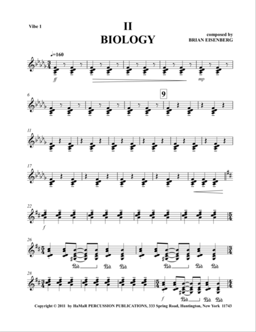 II Biology Snare Drum scores gallery preview page 1