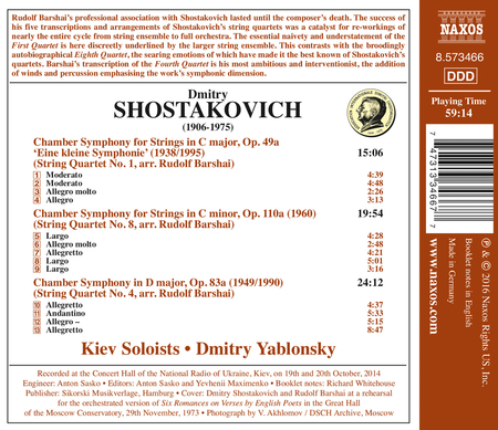 Shostakovich: Chamber Symphonies