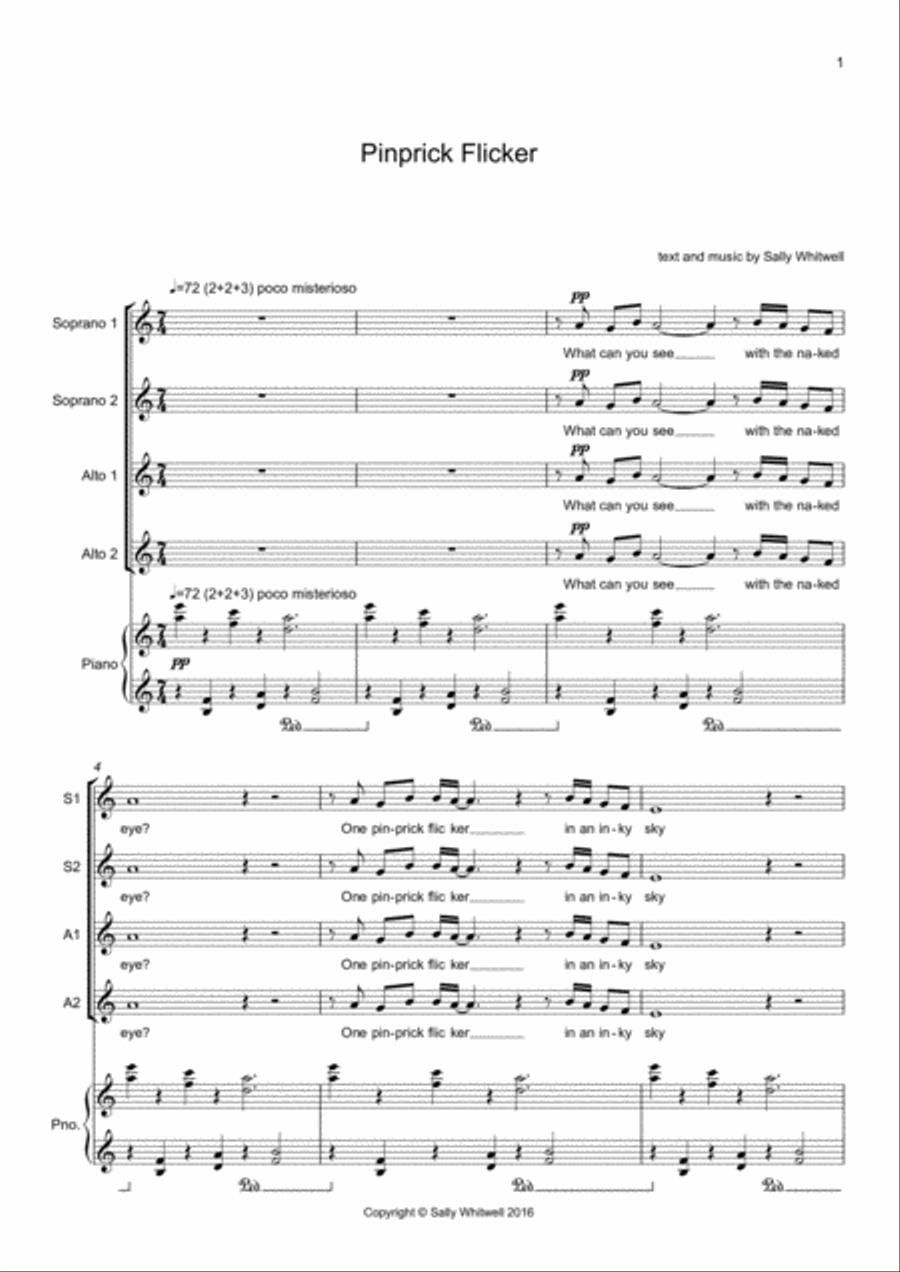 Nocturnes SSAA scores gallery preview page 5