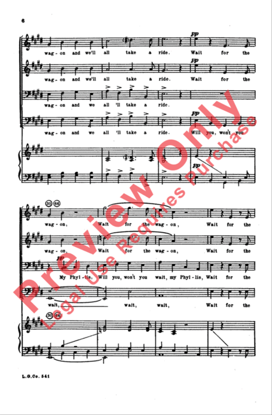 Wait for the Wagon Men's Choir scores gallery preview page 5
