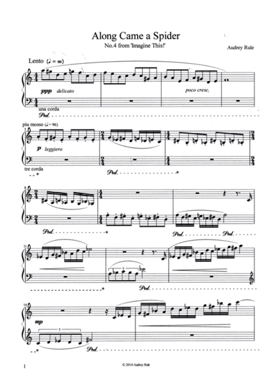 Along Came a Spider Along Came a Spider Piano Solo scores gallery preview page 1
