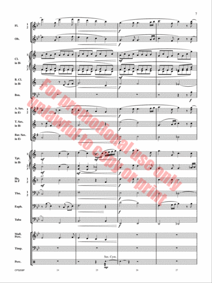 Winter Milky Way Concert Band scores gallery preview page 8