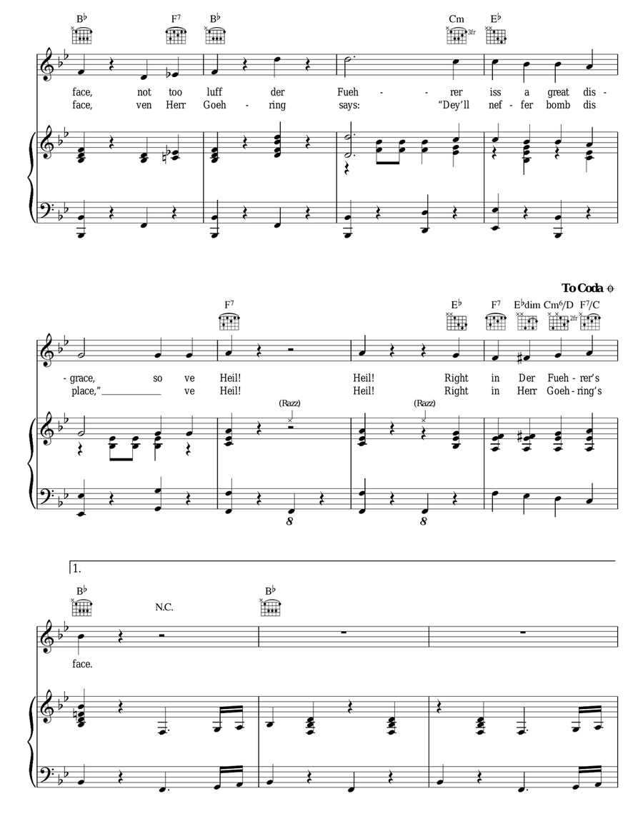 Der Fuehrer's Face Acoustic Guitar scores gallery preview page 2
