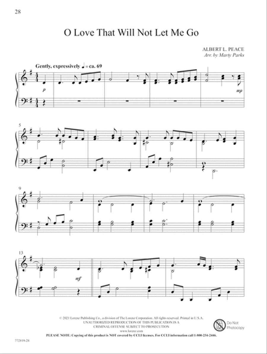 Measureless the Love of God Piano Solo scores gallery preview page 18