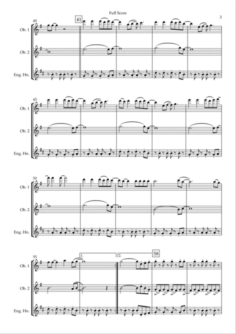 Viva La Vida Woodwind Trio scores gallery preview page 3