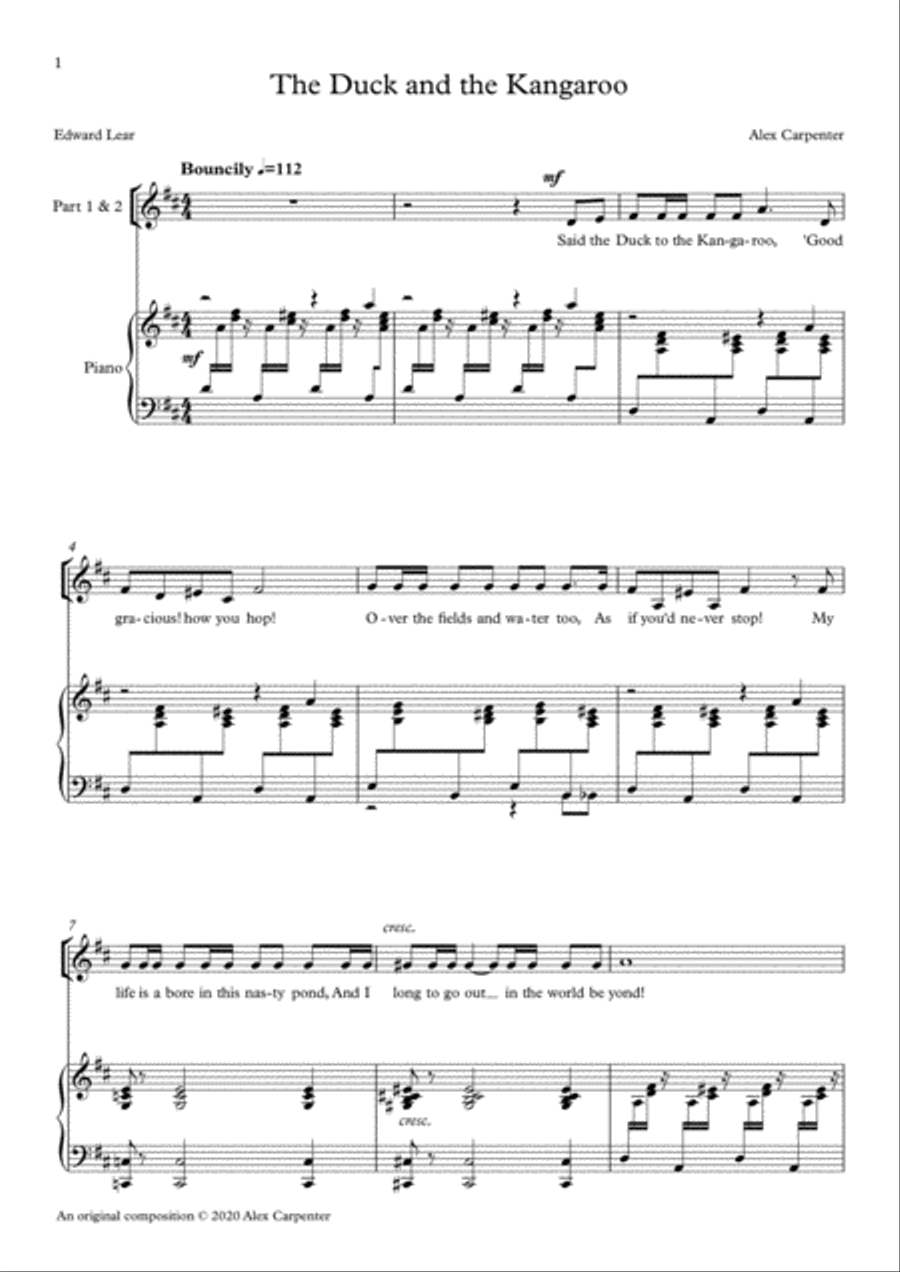 The Duck and the Kangaroo High Voice scores gallery preview page 2