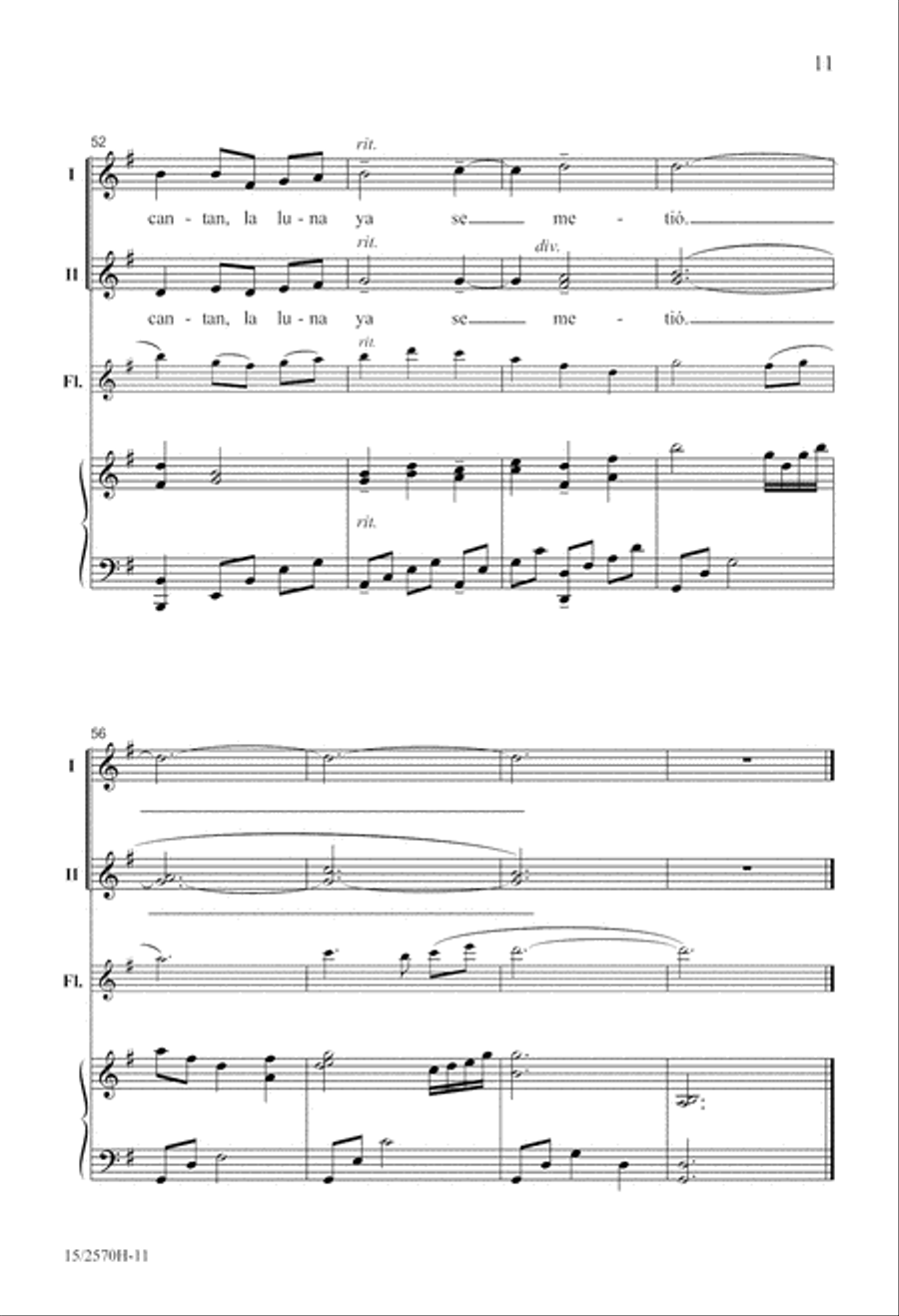 Las Mañanitas (The Morning Song) 2-Part scores gallery preview page 12