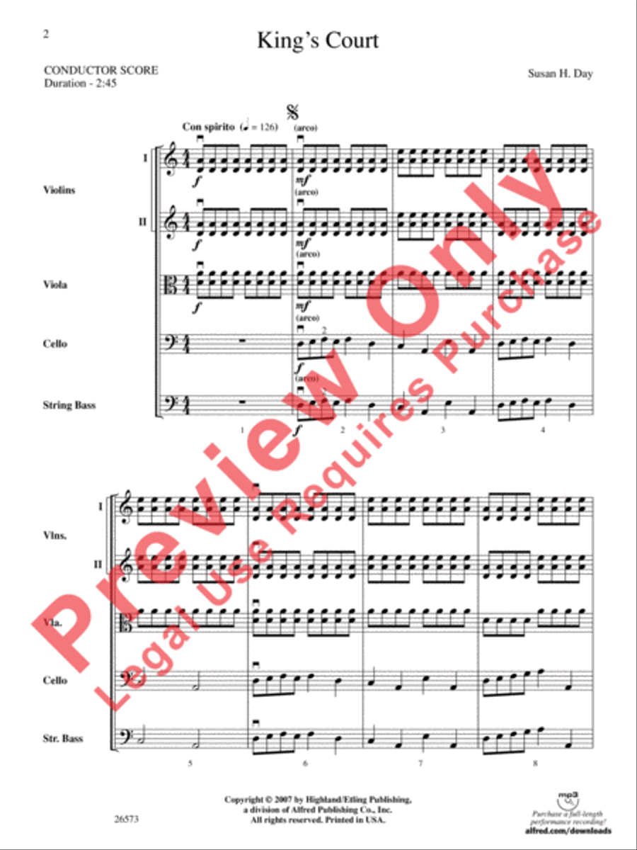 King's Court King's Court String Orchestra scores gallery preview page 3