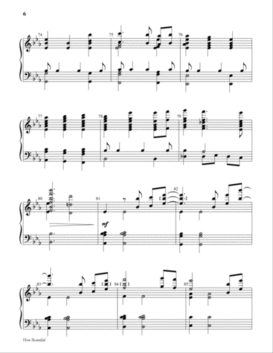 How Beautiful Choir scores gallery preview page 6