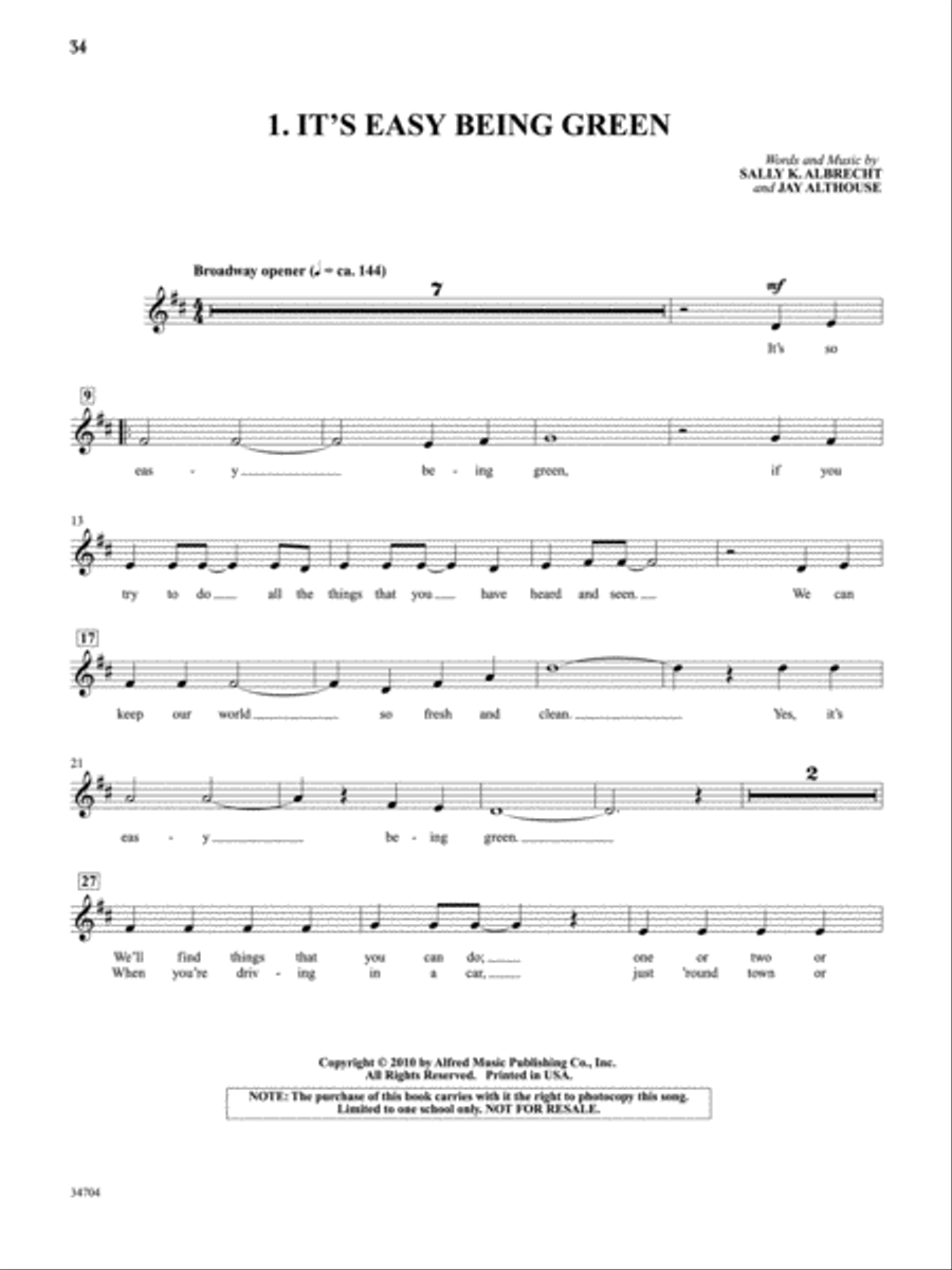 It's Easy Being Green! Voice scores gallery preview page 4
