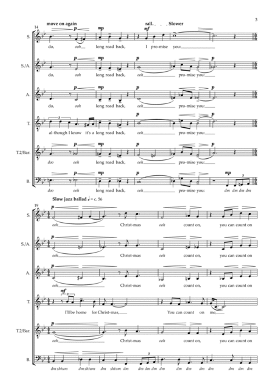 I'll Be Home For Christmas A Cappella scores gallery preview page 5