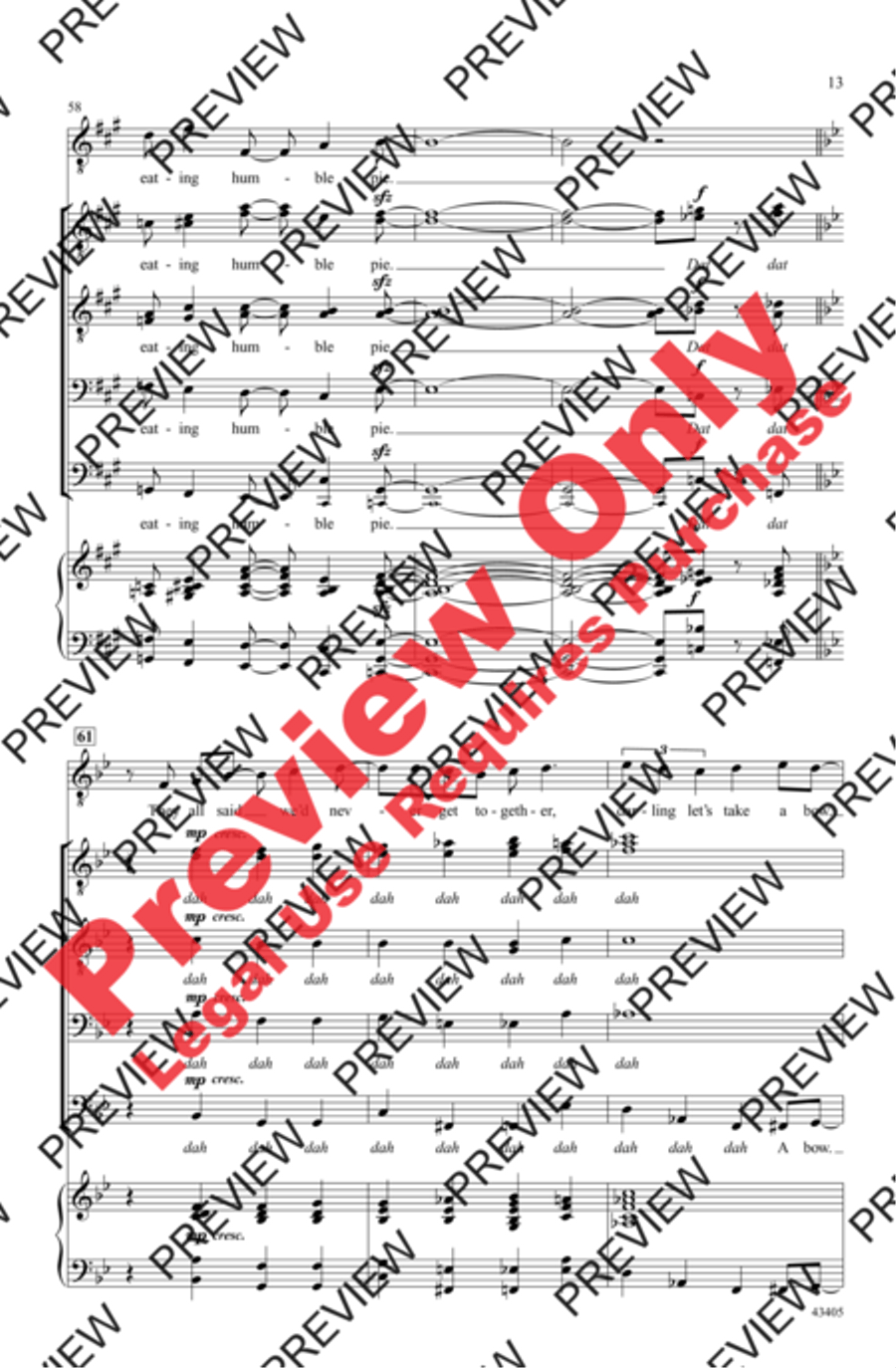 They All Laughed Men's Choir scores gallery preview page 13