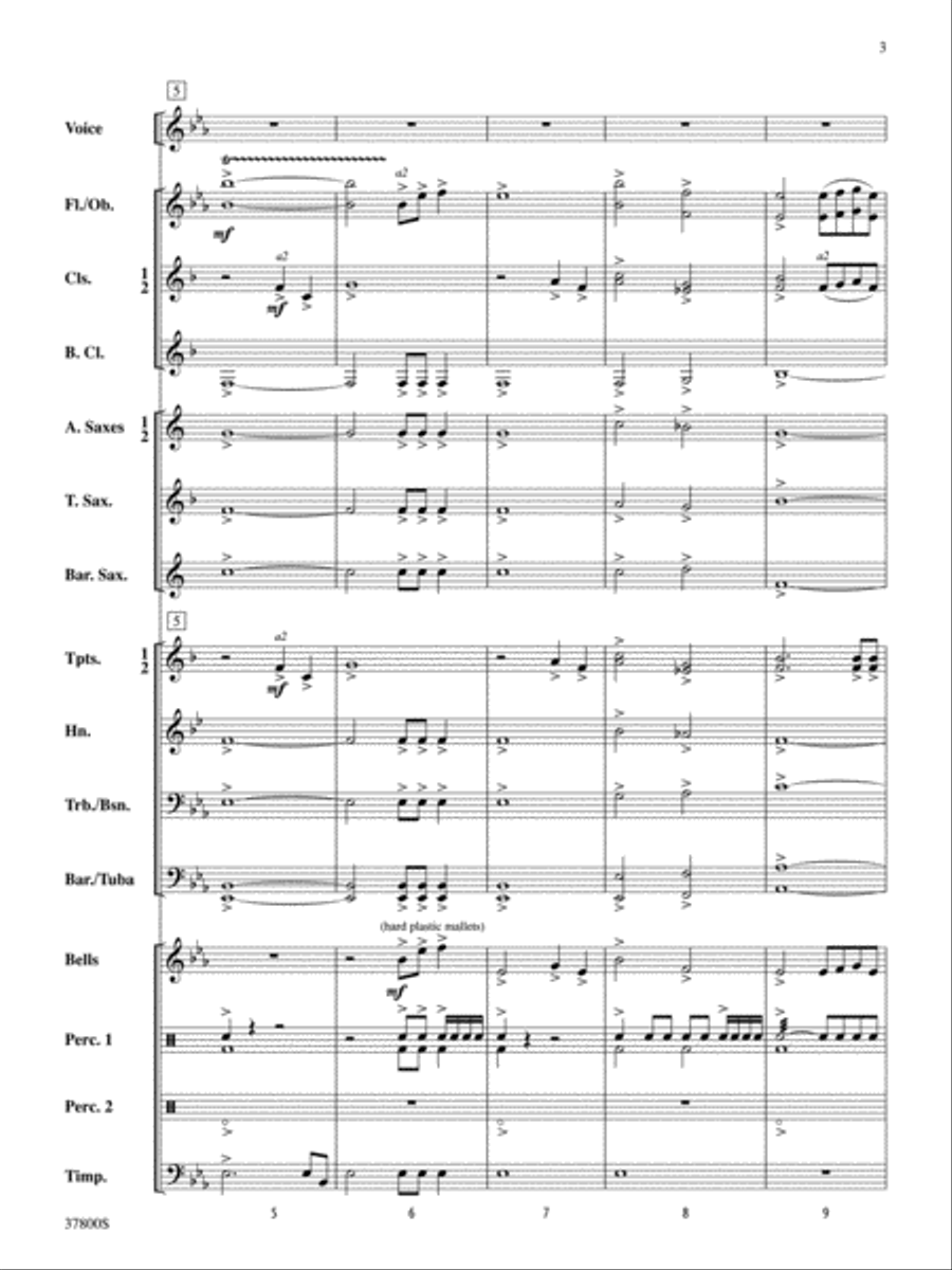 Sussex Anthem: Score Sussex Anthem: Score Concert Band scores gallery preview page 3