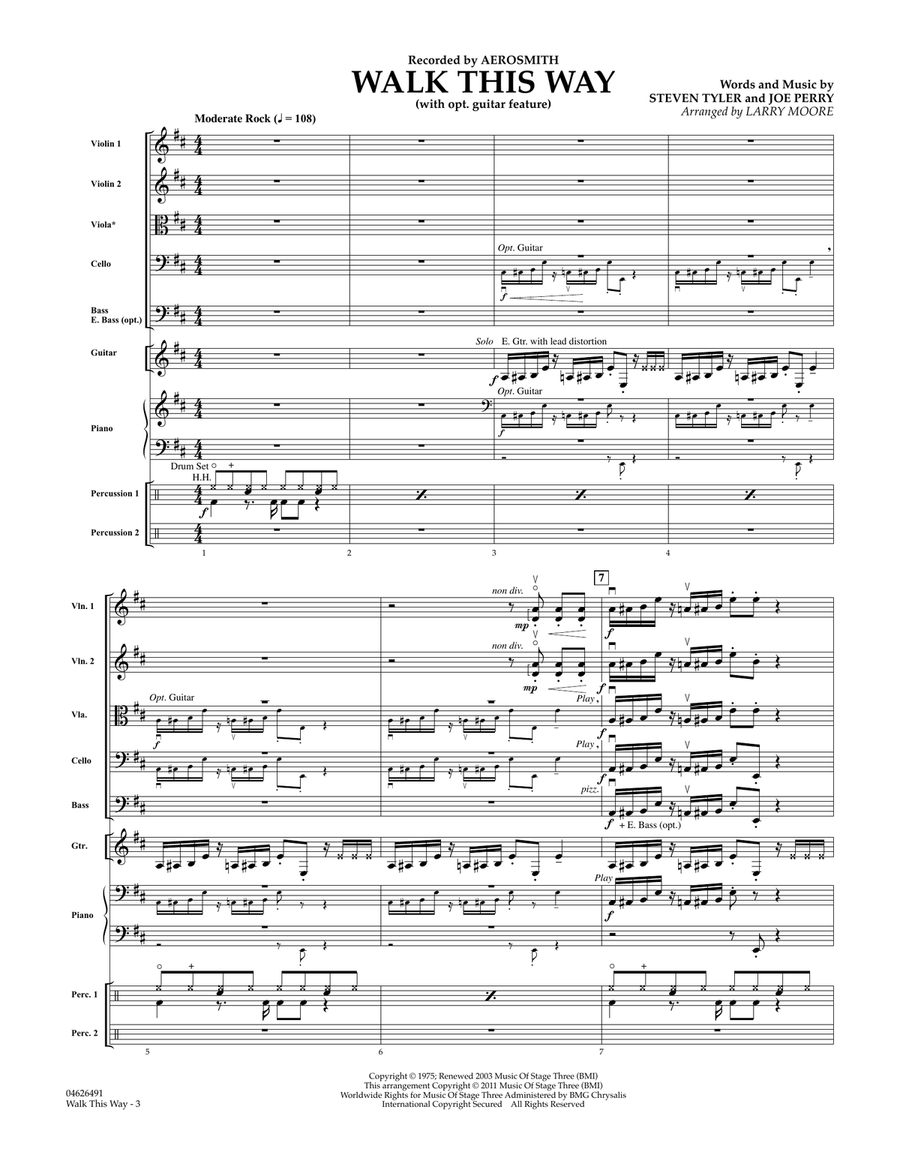 Walk This Way - Conductor Score (Full Score) Orchestra scores gallery preview page 2