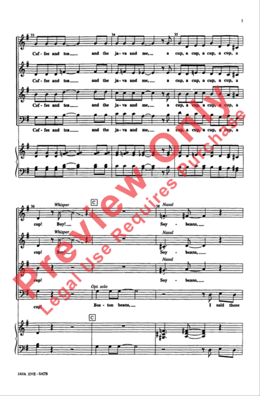Java Jive 4-Part scores gallery preview page 7