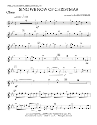Sing We Now of Christmas (arr. Larry Kerchner) - Oboe
