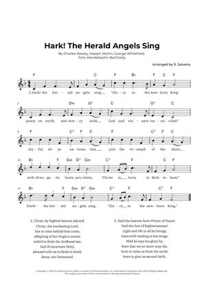 Hark! The Herald Angels Sing (Key of F Major)