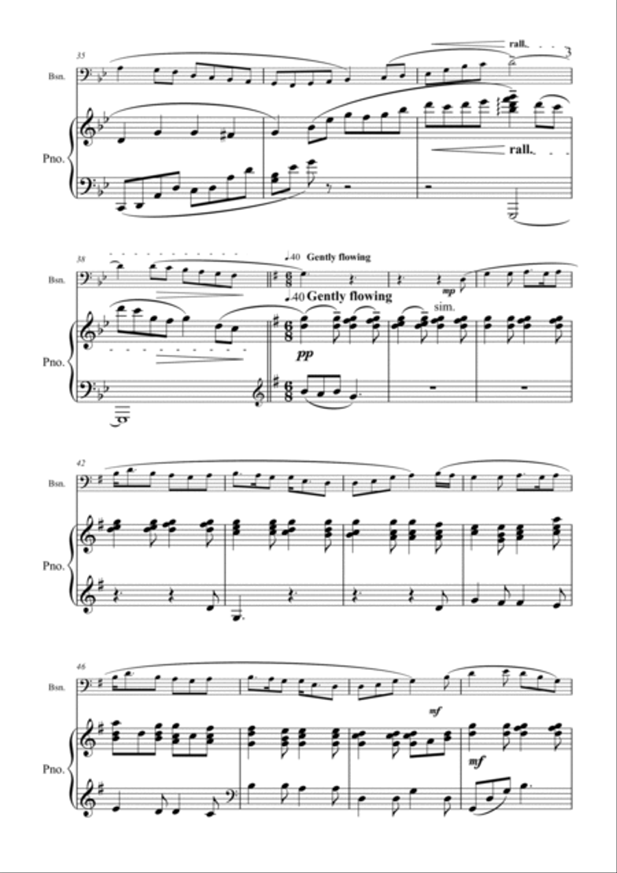 Burns Songs - Set 1 - Bassoon & Piano - TK Murray Woodwind Duet scores gallery preview page 3