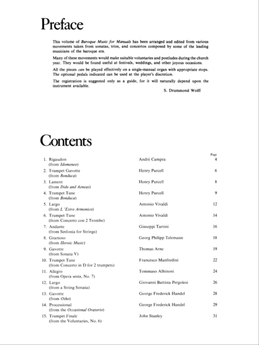 Baroque Music for Manuals, Vol. III Organ scores gallery preview page 2