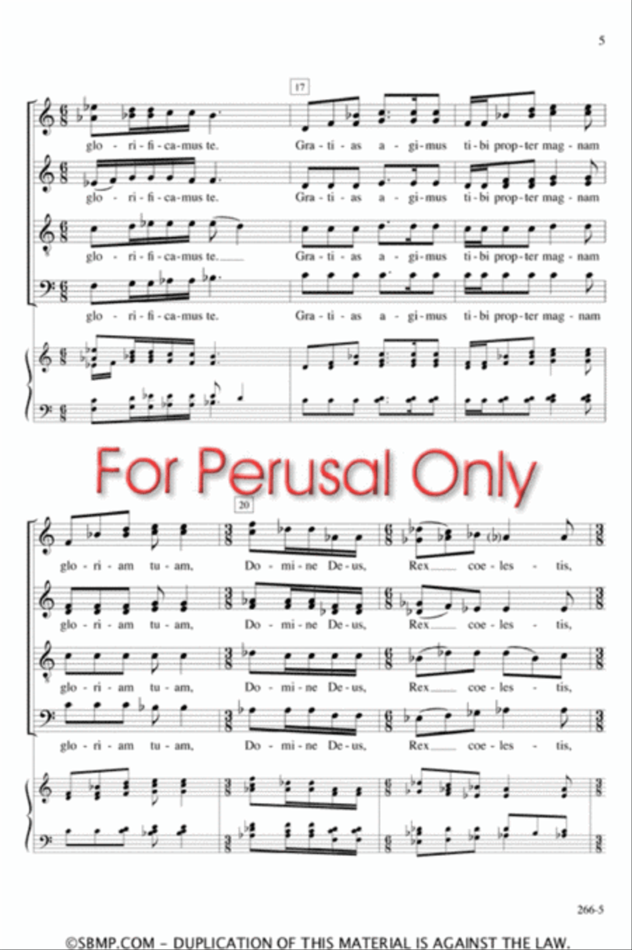 Gloria from Missa Brevis in Honorem Beata Maria Virginis - SATB Octavo 4-Part scores gallery preview page 4