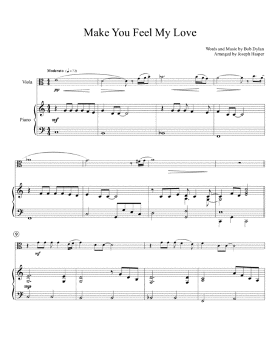 Make You Feel My Love Make You Feel My Love Viola scores gallery preview page 3