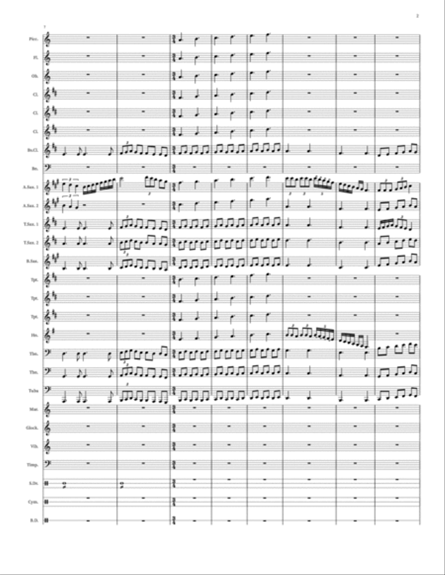 Fire Break Fire Break Concert Band scores gallery preview page 2