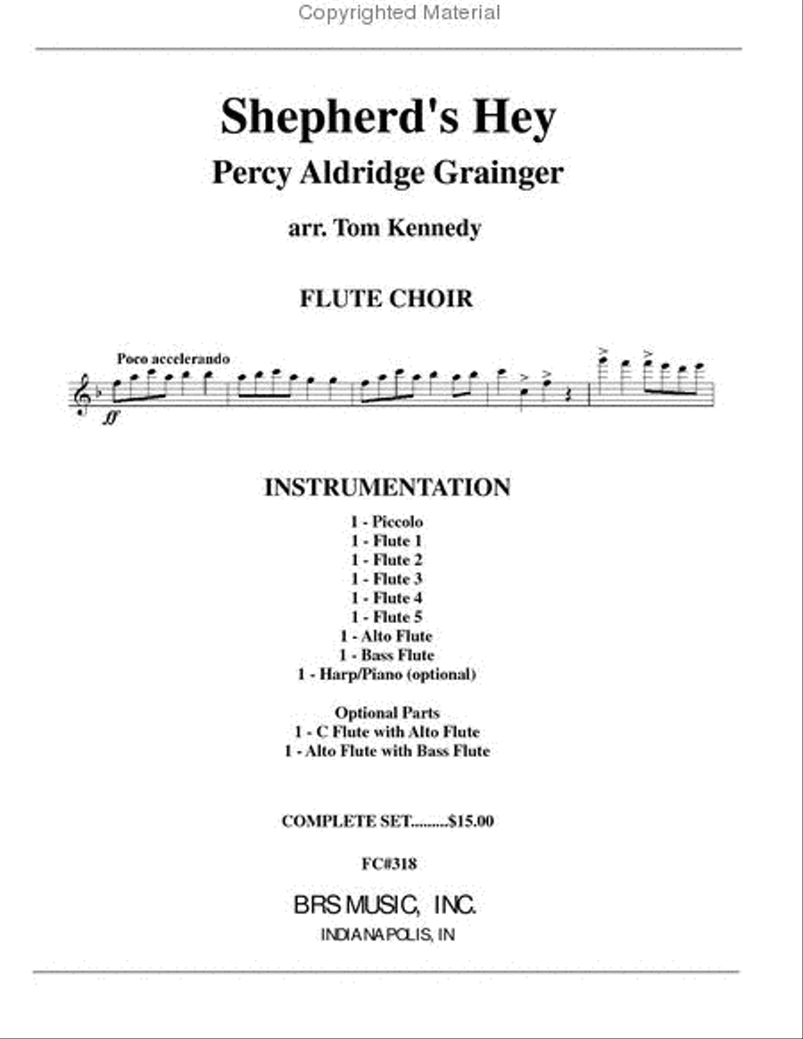 Shepherd's Hey Flute Choir scores gallery preview page 2
