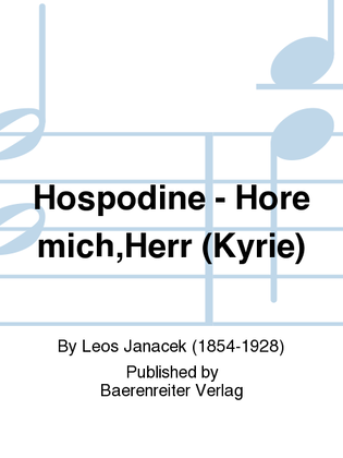Book cover for Hospodine - Höre mich, Herr (Kyrie)