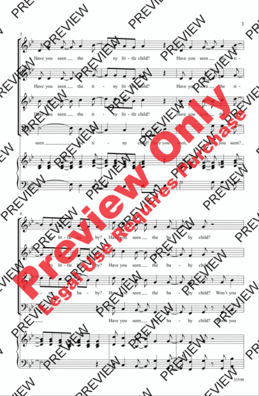 Have You Seen the Baby? 4-Part scores gallery preview page 13