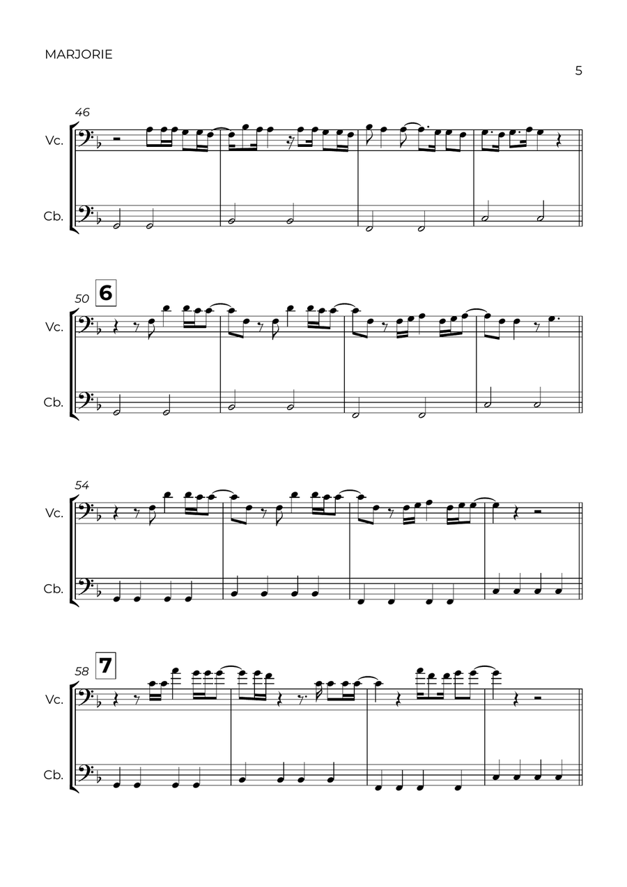 Marjorie Marjorie String Duet scores gallery preview page 5