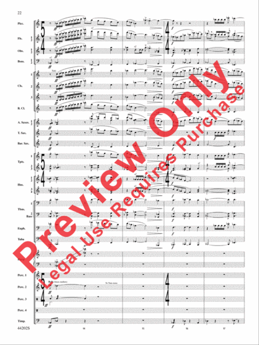 A Celebration Overture Concert Band scores gallery preview page 23