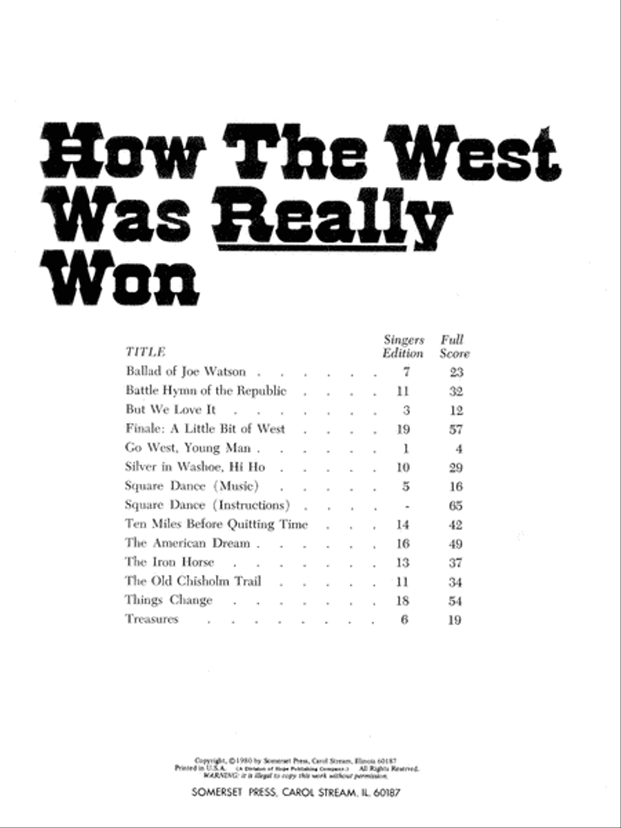 How the West Was Really Won Unison Choir scores gallery preview page 3