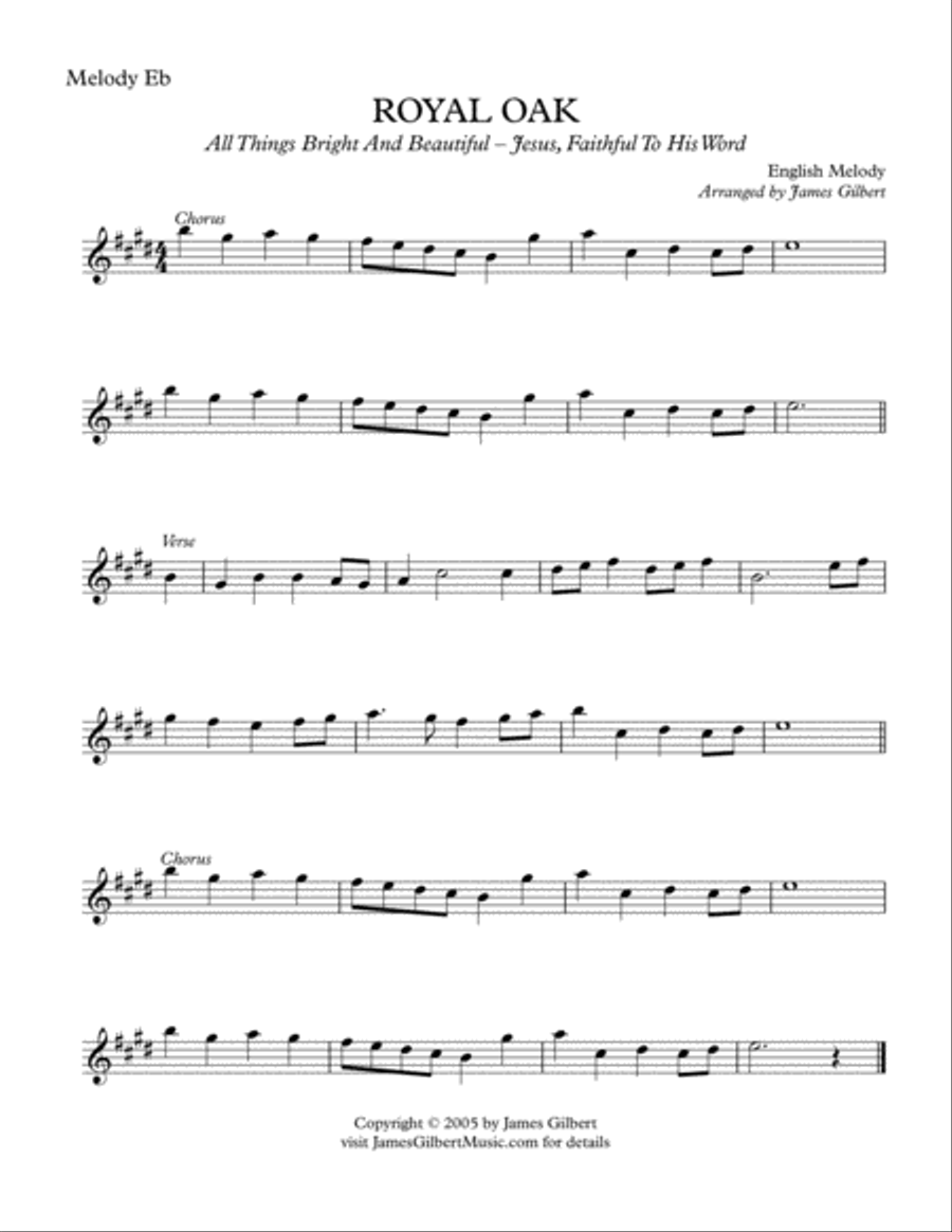 ROYAL OAK (All Things Bright And Beautiful) Small Ensemble scores gallery preview page 5