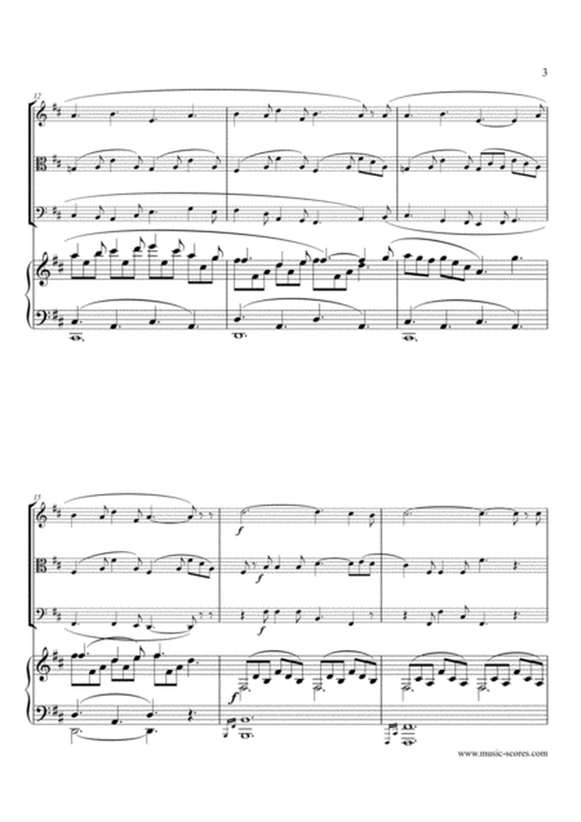 Cantique de Noel; O Holy Night - Violin, Viola, Cello and Piano - D Major