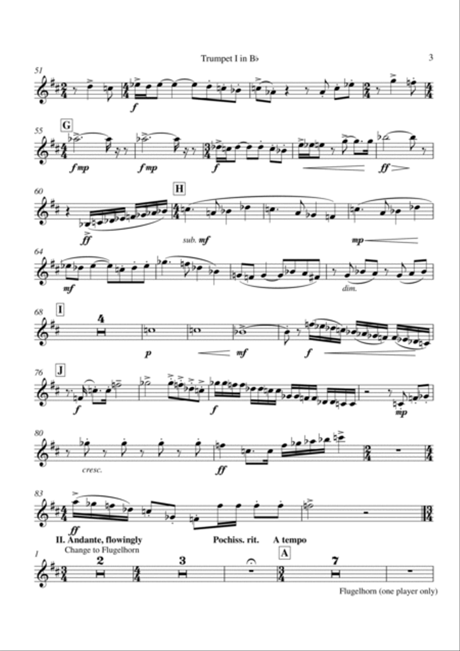 Richard Faith/László Veres: Festivals for concert band, Bb trumpet I part Concert Band scores gallery preview page 3