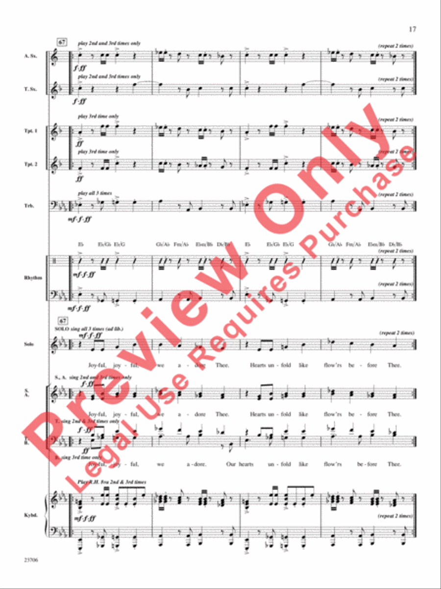 Joyful, Joyful, We Adore Thee Choir scores gallery preview page 18