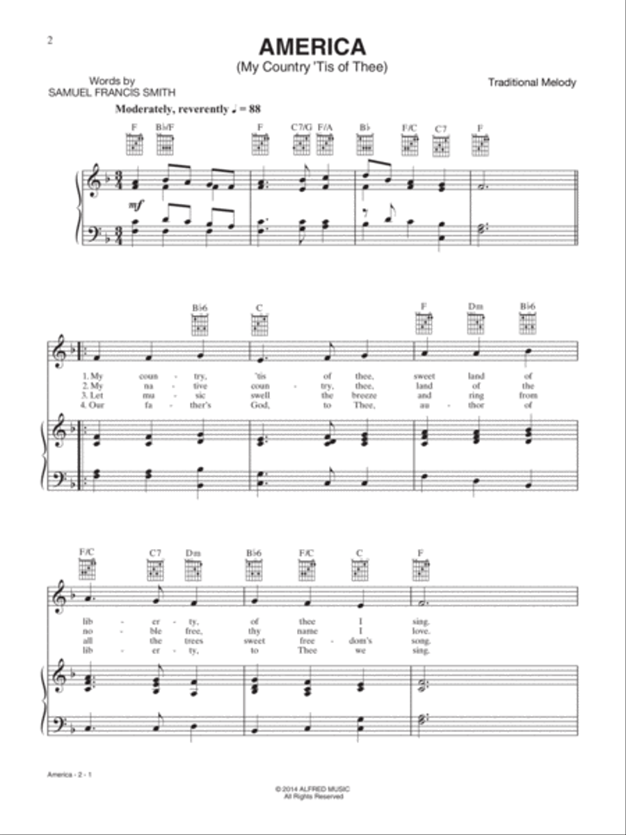 Top-Requested Patriotic Sheet Music Piano, Vocal, Guitar scores gallery preview page 3
