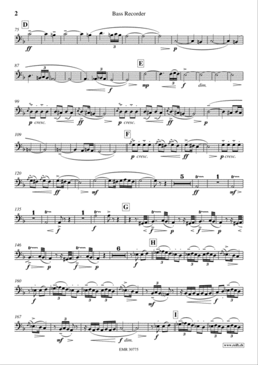 Ritual Fire Dance Bass Recorder scores gallery preview page 3