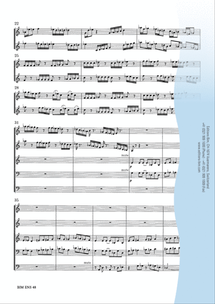 4 Sketches Brass Quintet scores gallery preview page 5