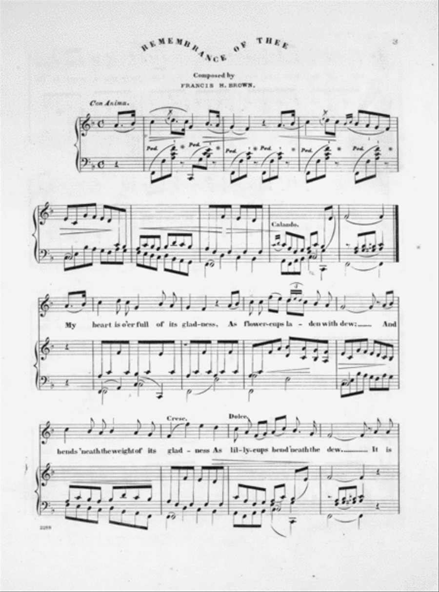 Remembrance of Thee. Song Voice scores gallery preview page 2
