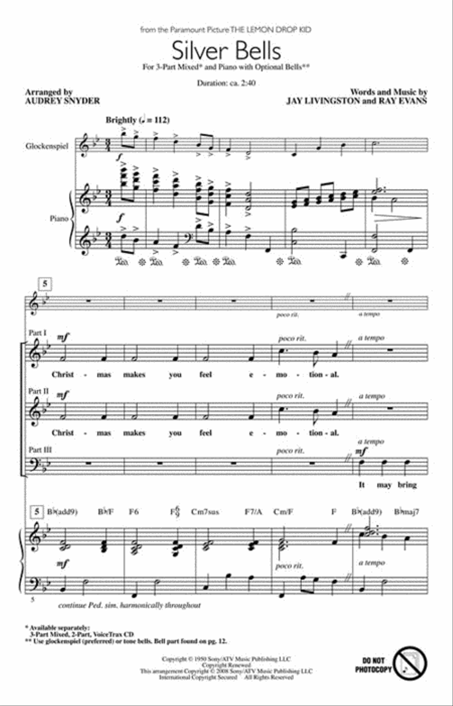 Silver Bells 3-Part scores gallery preview page 2