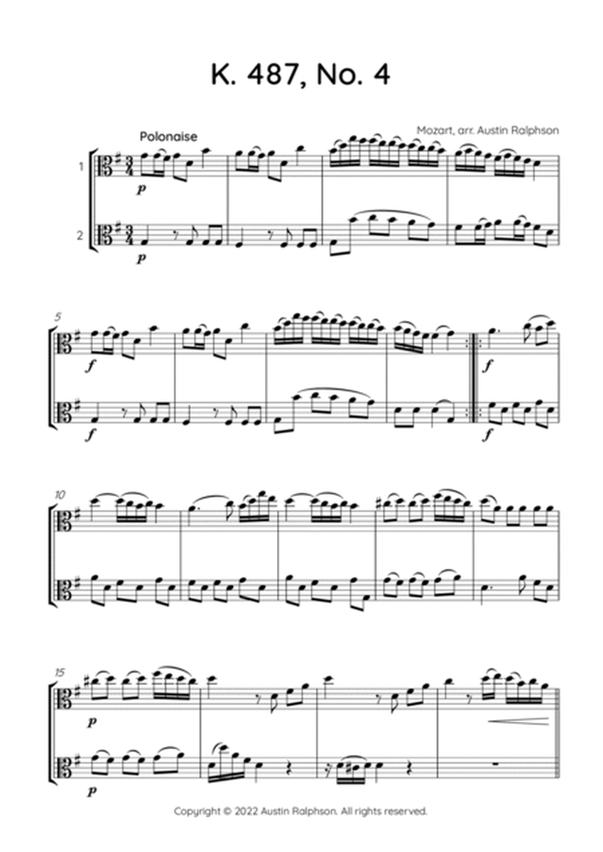 Mozart K. 487 No. 4 - viola duet image number null