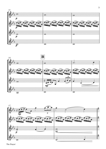 'The Prayer' for violino quartet image number null