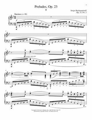 Prelude In B-Flat Major, Op. 23, No. 2