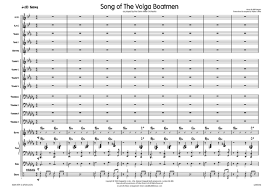 Song Of The Volga Boatmen Big Band scores gallery preview page 2