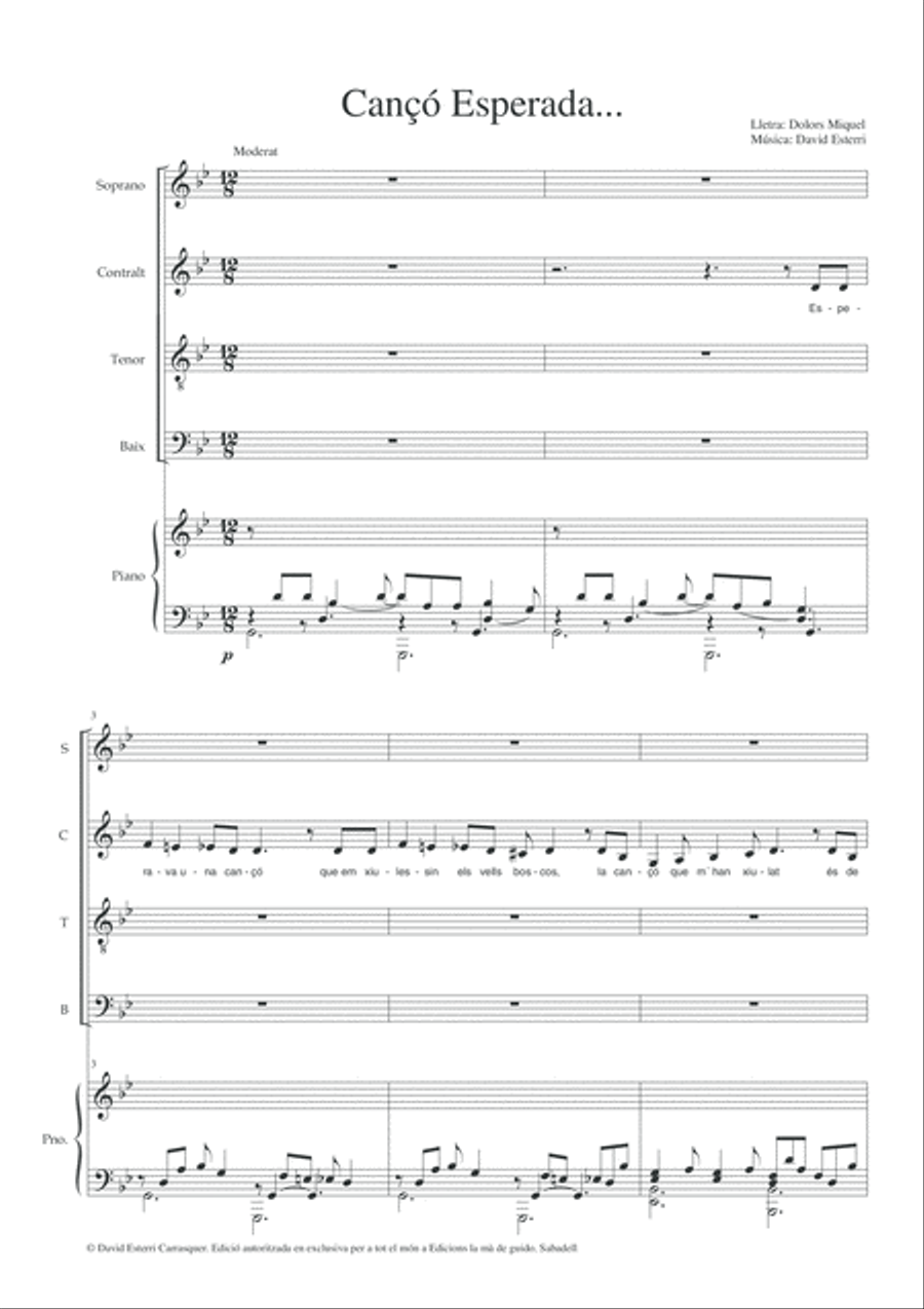 Cançó esperada Cançó esperada 4-Part scores gallery preview page 5