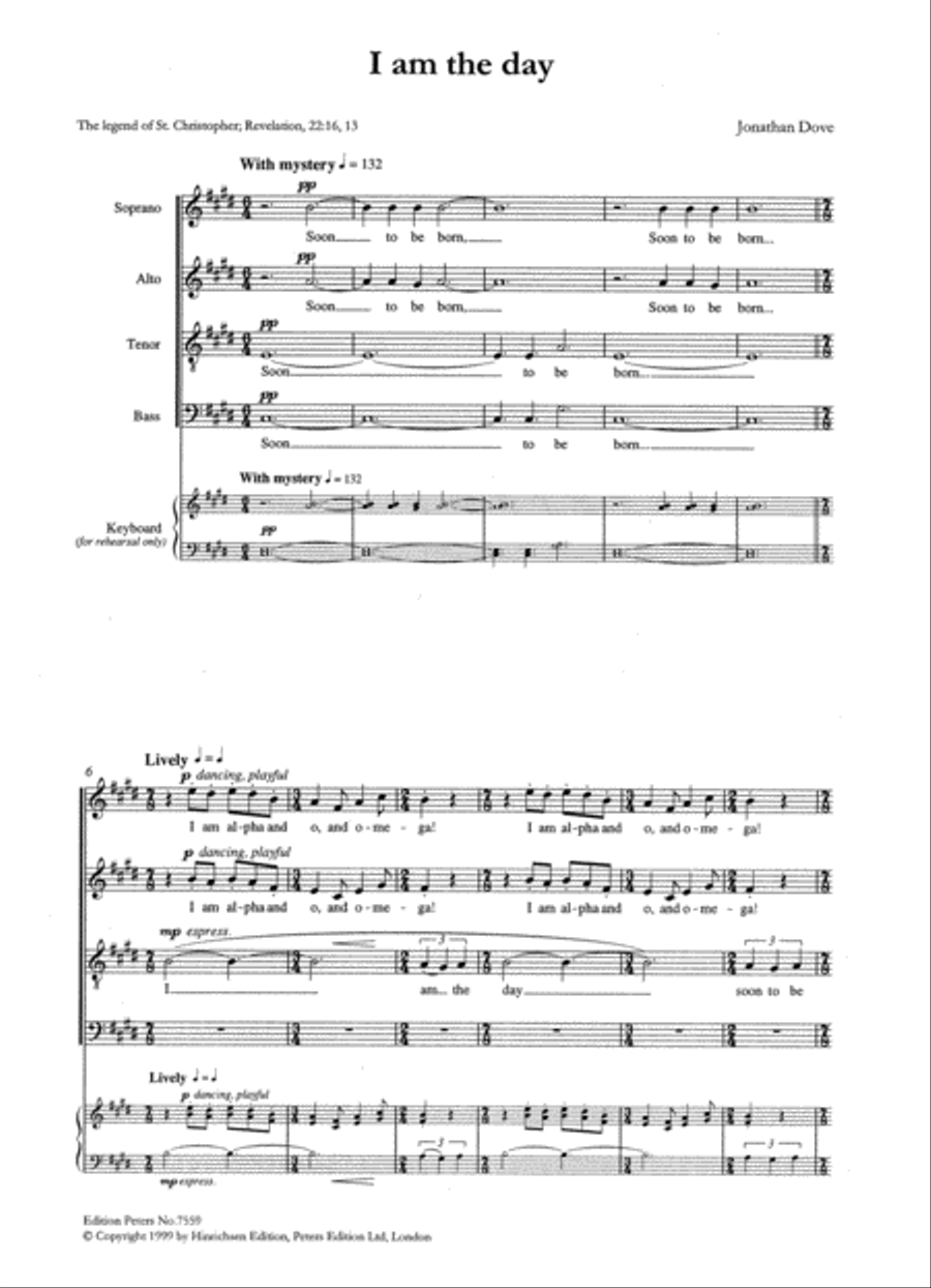 I Am the Day -- A Carol for SATB Choir 4-Part scores gallery preview page 2