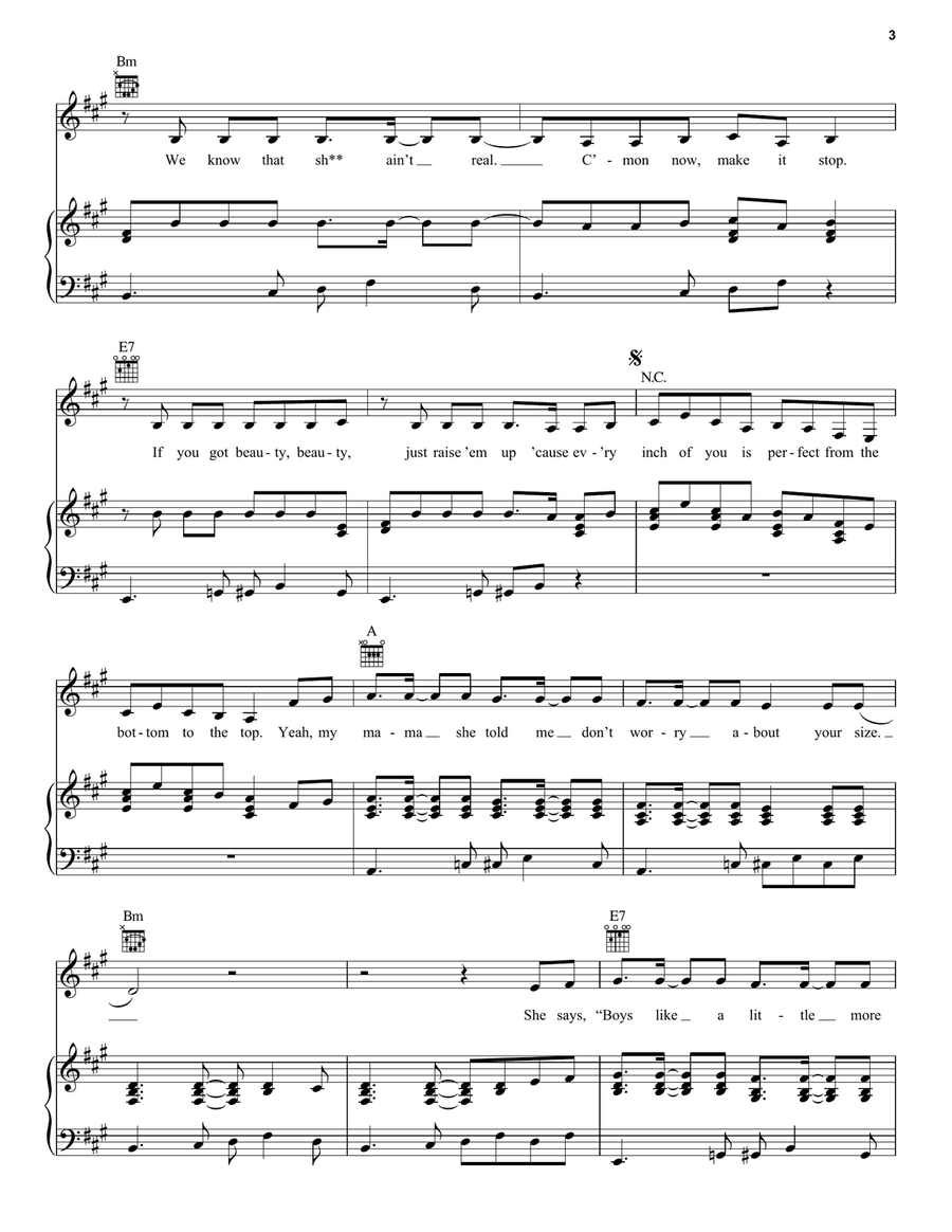 All About That Bass Acoustic Guitar scores gallery preview page 3