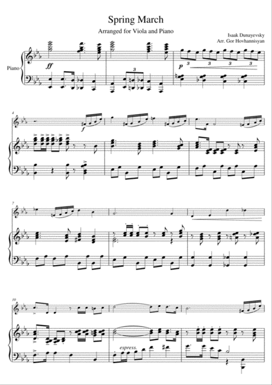 Spring March Spring March Small Ensemble scores gallery preview page 1
