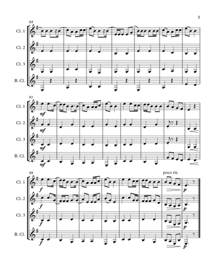 Wellerman (Clarinet Quartet) image number null